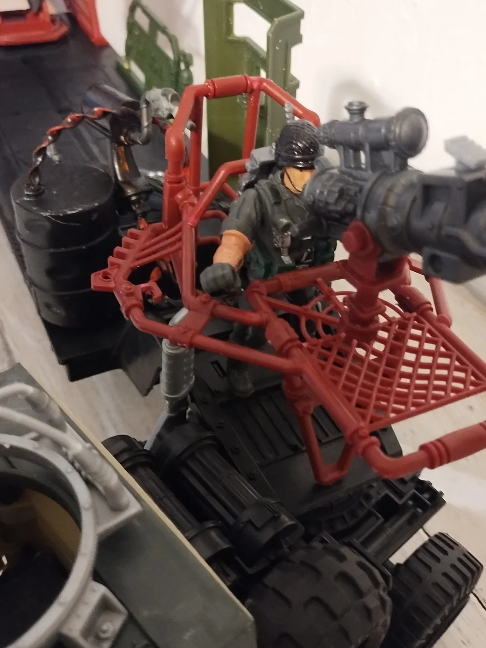 Military Transport Playset - Green and Red Tactical Truck